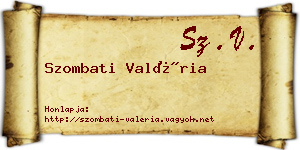 Szombati Valéria névjegykártya